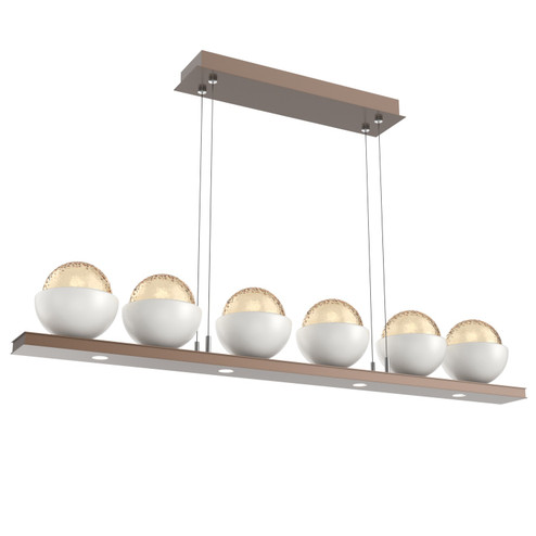 Cabochon LED Linear Suspension in Burnished Bronze (404|PLB0093-0B-BB-A-CA1-L3-WI)