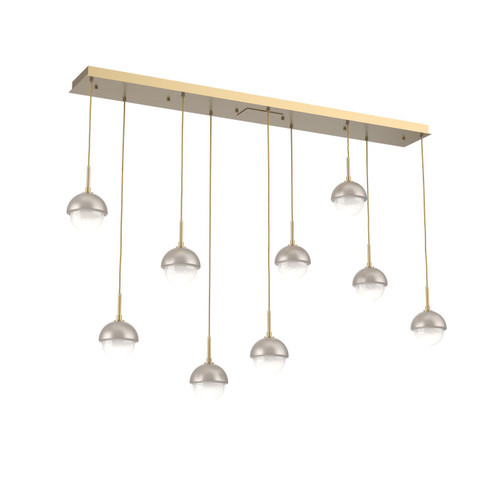 Cabochon LED Pendant in Gilded Brass (404|PLB0093-09-GB-WL-C01-L3-BS)