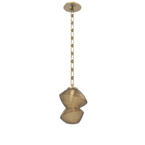Mesa LED Pendant in Gilded Brass (404|LNB0089-01-GB-B-CH3-L1)