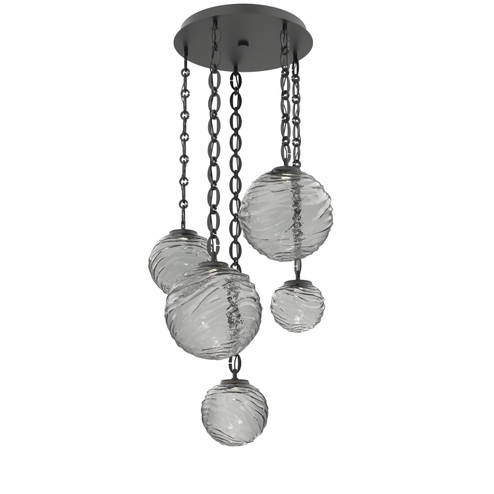 Gaia LED Pendant in Matte Black (404|CNB0092-05-MB-S-CH2-L1)