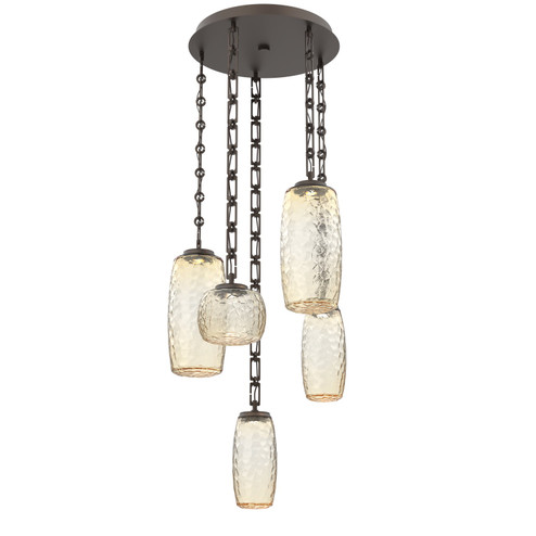 Vessel LED Pendant in Flat Bronze (404|CNB0091-05-FB-A-CH3-L1)