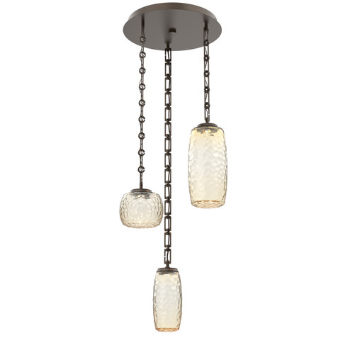 Vessel LED Pendant in Flat Bronze (404|CNB0091-03-FB-A-CH3-L3)