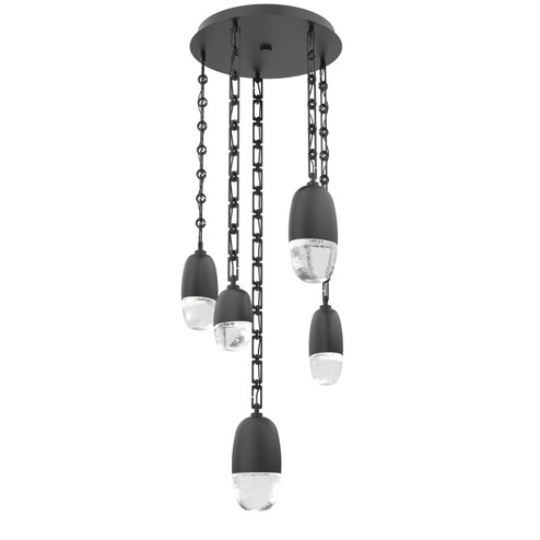 Pebble LED Pendant in Matte Black (404|CNB0079-05-MB-PC-CH3-L1)