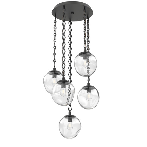 Aster Bulb Five Light Pendant in Matte Black (404|CNB0062-05-MB-C-CH1-E2)