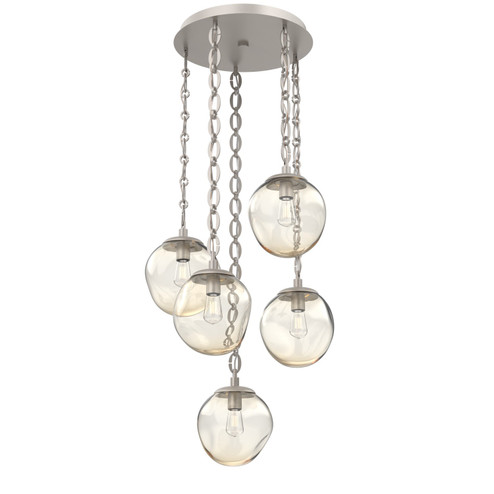 Aster Bulb Five Light Pendant in Beige Silver (404|CNB0062-05-BS-A-CH2-E2)