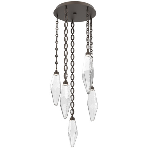 Rock Crystal LED Pendant in Flat Bronze (404|CNB0050-05-FB-CC-CH2-L1)