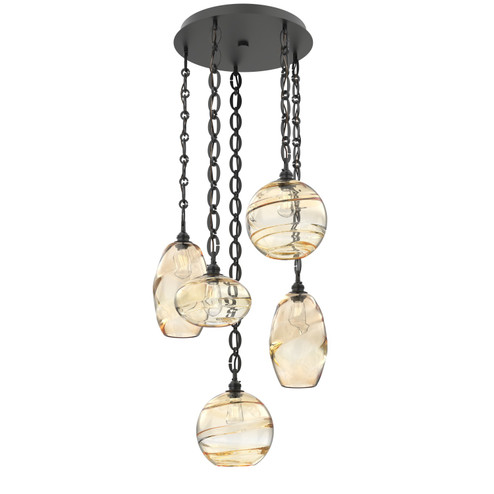 Misto Five Light Pendant in Matte Black (404|CNB0048-05-MB-OA-CH2-E2)