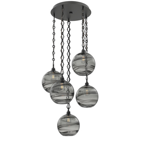 Terra Five Light Pendant in Matte Black (404|CNB0047-05-MB-OS-CH1-E2)