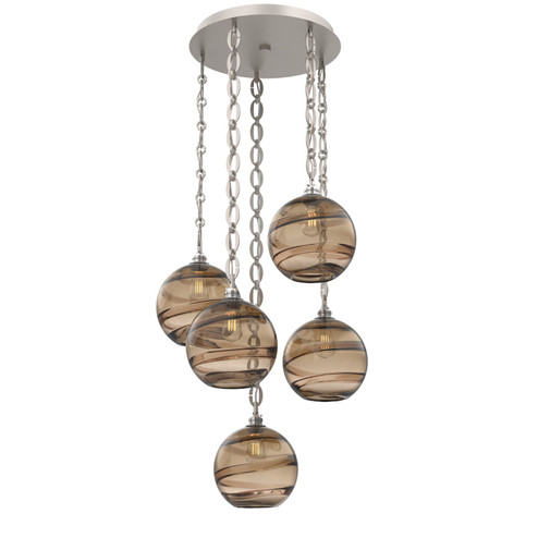 Terra Five Light Pendant in Beige Silver (404|CNB0047-05-BS-OB-CH2-E2)