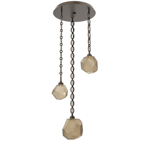 Gem LED Pendant in Flat Bronze (404|CNB0039-03-FB-B-CH2-L3)