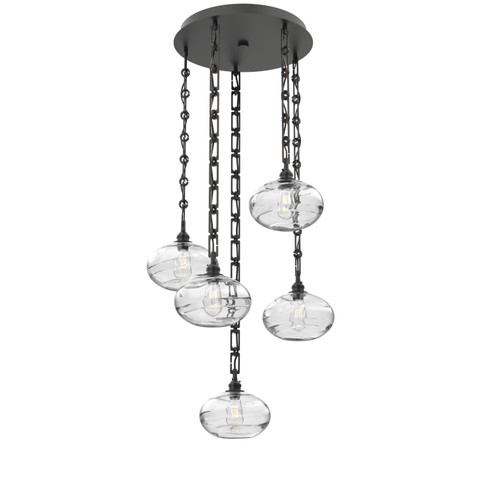 Coppa Five Light Pendant in Matte Black (404|CNB0036-05-MB-OC-CH3-E2)