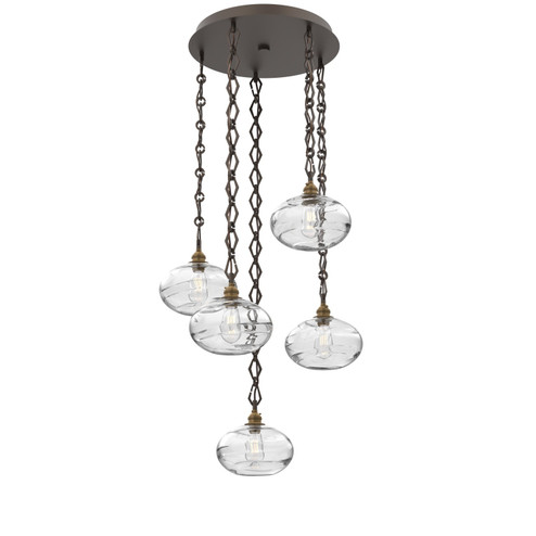 Coppa Five Light Pendant in Flat Bronze (404|CNB0036-05-FB-OC-CH1-E2)