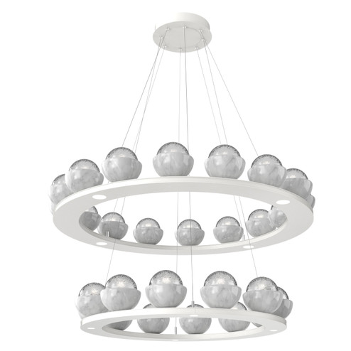 Cabochon LED Chandelier in Salt White (404|CHB0093-2B-WI-C-CA1-L3-WM)