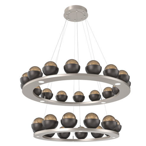 Cabochon LED Chandelier in Beige Silver (404|CHB0093-2B-BS-B-CA1-L3-GP)