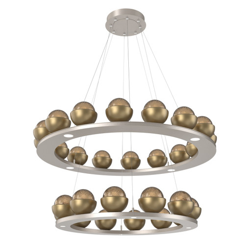 Cabochon LED Chandelier in Beige Silver (404|CHB0093-2B-BS-B-CA1-L3-GB)