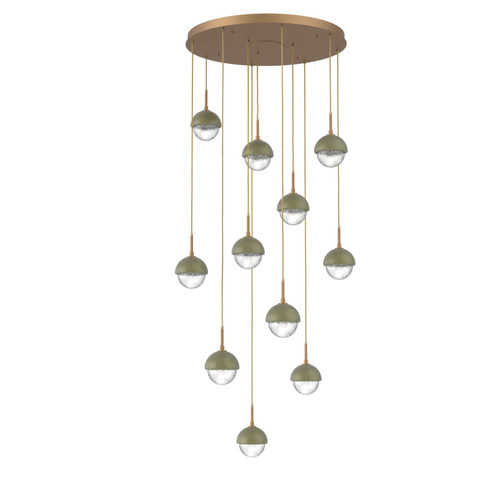 Cabochon LED Pendant in Novel Brass (404|CHB0093-11-NB-C-C01-L1-GE)