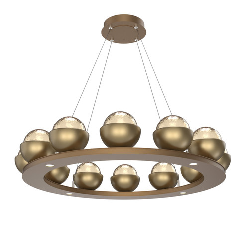 Cabochon LED Chandelier in Novel Brass (404|CHB0093-0C-NB-A-CA1-L1-GB)