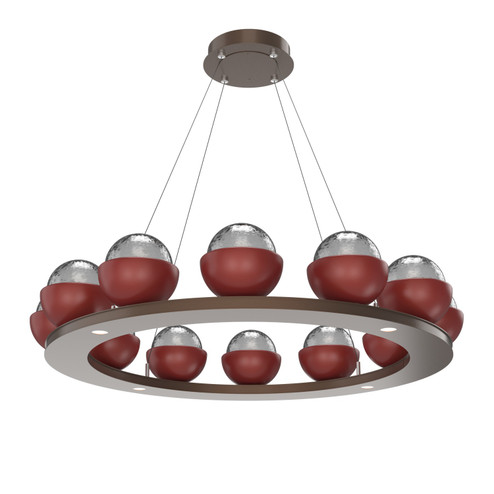 Cabochon LED Chandelier in Burnished Bronze (404|CHB0093-0C-BB-S-CA1-L1-RE)