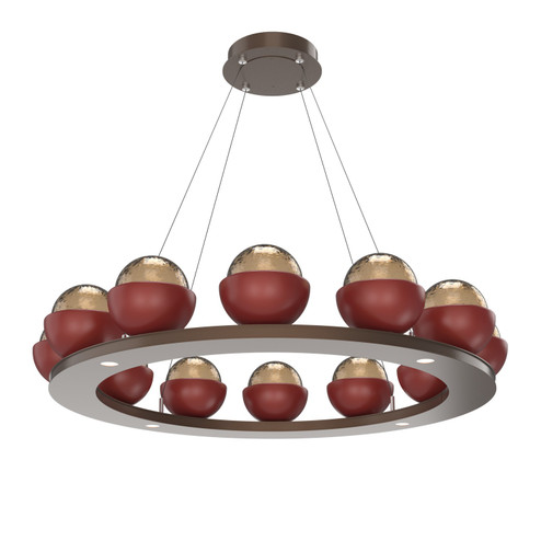 Cabochon LED Chandelier in Burnished Bronze (404|CHB0093-0C-BB-B-CA1-L3-RE)