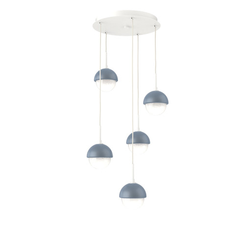 Cabochon LED Pendant in Salt White (404|CHB0093-05-WI-WL-C01-L3-BU)