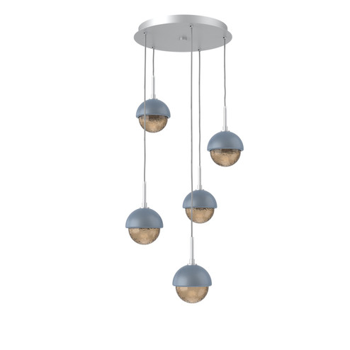 Cabochon LED Pendant in Classic Silver (404|CHB0093-05-CS-B-C01-L1-BU)