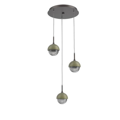 Cabochon LED Pendant in Graphite (404|CHB0093-03-GP-S-C01-L3-GE)