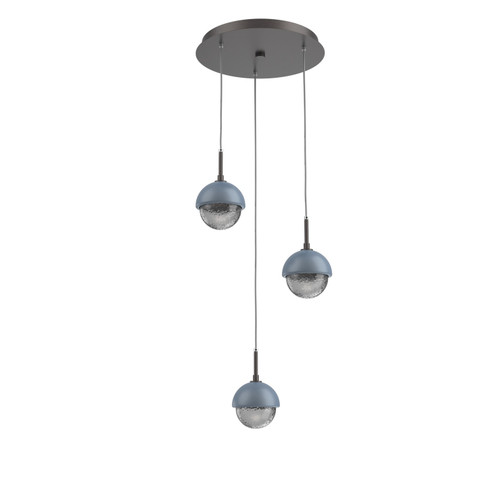 Cabochon LED Pendant in Graphite (404|CHB0093-03-GP-S-C01-L3-BU)