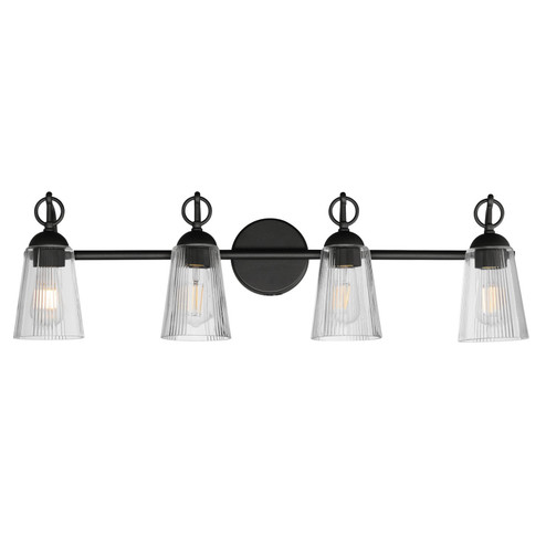 Jackson Hole Four Light Bath Vanity in Black (16|21394CLBK)