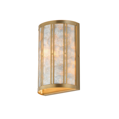 Miramar One Light Wall Sconce in Capiz / Natural Aged Brass (16|12800CZNAB)