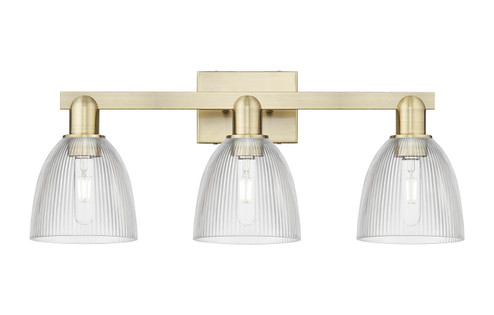 Arcadia Three Light Bath Vanity in Antique Brass (405|716-3W-AB-G382)