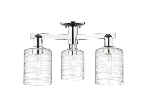 Arcadia Three Light Semi-Flush Mount in Polished Chrome (405|716-3F-PC-G1113)