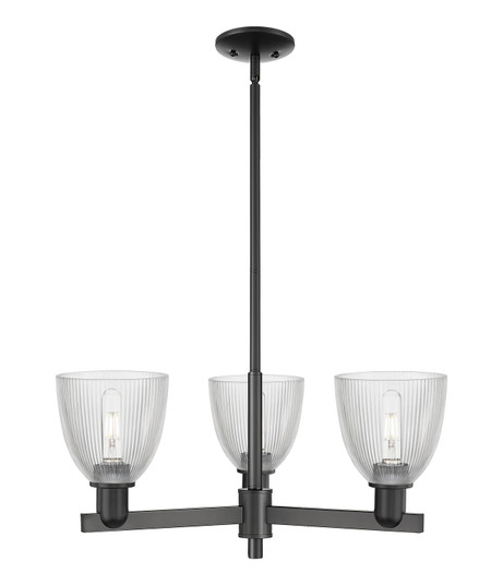 Arcadia Three Light Pendant in Matte Black (405|716-3CR-BK-G382)