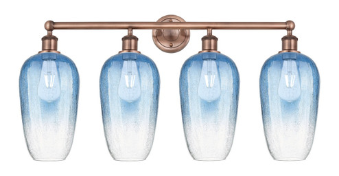 Edison Four Light Bath Vanity in Antique Copper (405|616-4W-AC-G484-7SB)