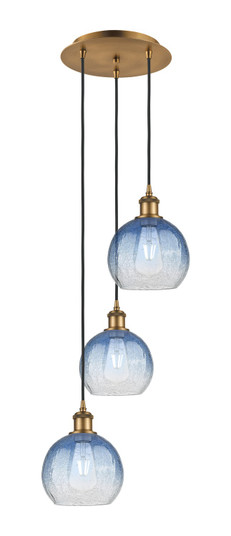 Ballston Three Light Pendant in Brushed Brass (405|113B-3P-BB-G483-8SB)