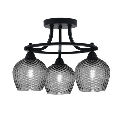 Paramount Three Light Semi-Flush Mount in Matte Black (200|3417-MB-4602)