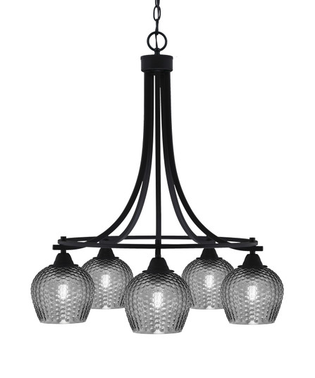 Paramount Five Light Chandelier in Matte Black (200|3415-MB-4602)