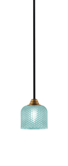 Paramount One Light Mini Pendant in Matte Black & Brass (200|3401-MBBR-4615)