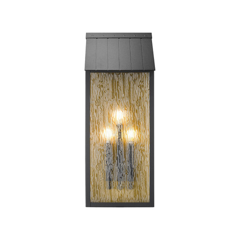 Point Two Light Outdoor Wall Sconce in Black, Brass (78|AC8059BK)