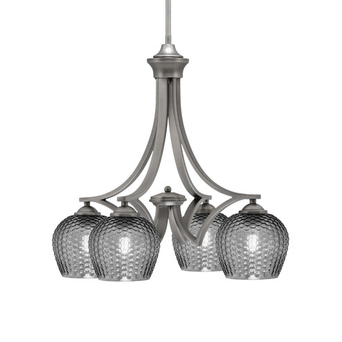 Zilo Four Light Chandelier in Graphite (200|568-GP-4602)