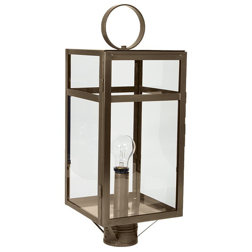 Newport One Light Post Mount in Dark Antique Brass (196|63953-DAB-MED-CLR)