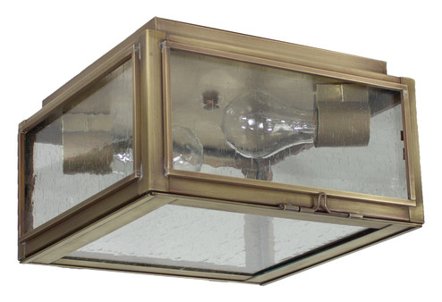Lexington Two Light Flush Mount in Antique Brass (196|17244-AB-MED2-CSG)