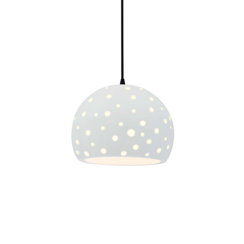 Radiance Collection One Light Pendant in Matte Black (102|CER-6580-ADOB-MBLK-BEIG-TWST)