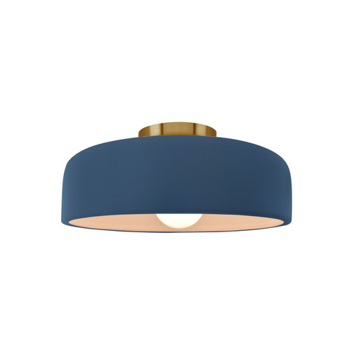 Radiance Collection One Light Semi-Flush Mount in Brushed Brass (102|CER-6340-MID-BRSS)