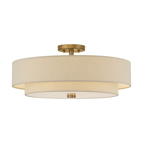 Bellingham Five Light Semi-Flush Mount in Antique Gold Leaf (107|58856-48)