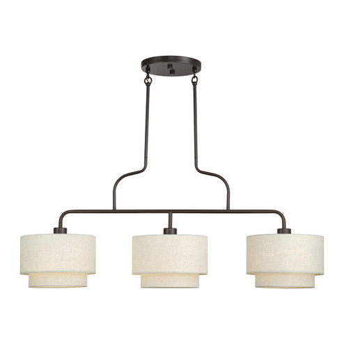 Manorwood Three Light Linear Chandelier in English Bronze (107|41943-92)
