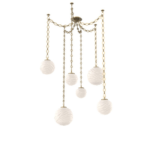 Gaia LED Pendant in Gilded Brass (404|SNB0092-06-GB-WL-CH1-L3)