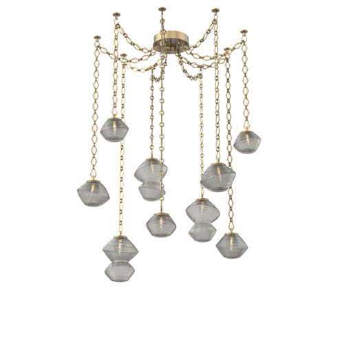 Mesa LED Pendant in Gilded Brass (404|SNB0089-09-GB-S-CH1-L1)
