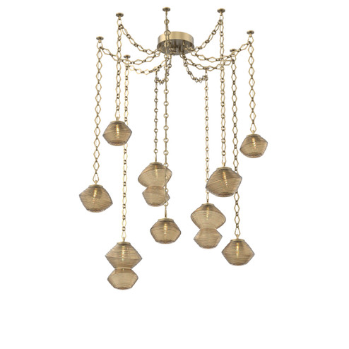Mesa LED Pendant in Gilded Brass (404|SNB0089-09-GB-B-CH1-L1)