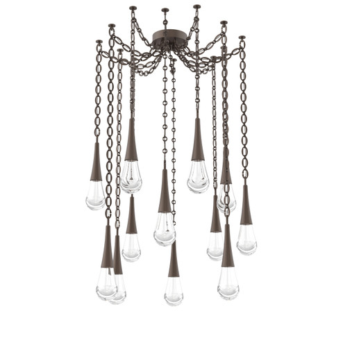 Raindrop LED Pendant in Flat Bronze (404|SNB0078-12-FB-C-CH2-L3)