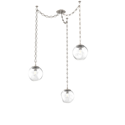 Aster Bulb Three Light Pendant in Beige Silver (404|SNB0062-03-BS-C-CH1-E2)